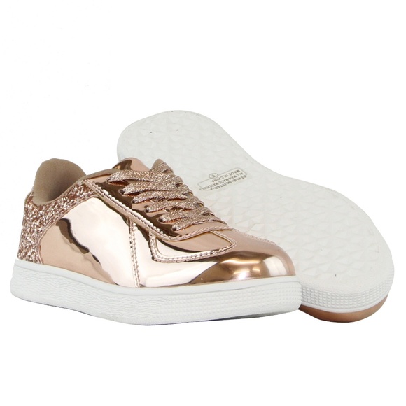 rose gold glitter sneakers womens